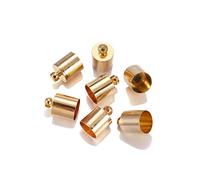 20-50 Pz/lotto Nappa Cappucci Estremità Cappucci A Crimpare Perline 3 4 5 6 7 8 9 10 mm Tappo Estremità Per Collana Fai Da Te Risultati Per Creazione Di Gioielli-Oro KC,50 Pezzi 6 x 10 mm