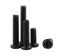 20/50 Pz M1.2 .4 .7 M2 .5 M3 M4 Acciaio Al Carbonio Nero Croce Incasso Pan Testa Vite Di Macchina Bullone Tondo(8mm,M1.7 x 50Pieces)