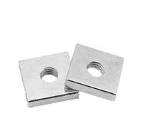 20/50Pcs Dado Quadrato M2.5 M3 M3.5 M4 Acciaio Al Carbonio Zincato Zincato Blocco Quadrangolare Sottile Compatibile Con -M3x8x2 (50 Pezzi)