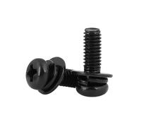 20-50pcs M2.5/M3/M4/M5/M6 set combinati di viti meccaniche e rondelle in acciaio al carbono con testa rotonda, M5x8mm
