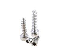 20/50pcs M2 .6 M3 .5 Lunghezza 4-30mm Argento Esagono Testa a esagono incassato Vite autofilettante a testa in acciaio inossidabile 304 for altoparlante(8mm,M3(20PCS))