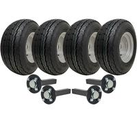 20.5x8.00-10 Doppio Asse Rimorchio Kit Strada Legale Ruote + Hub & Stub Assi