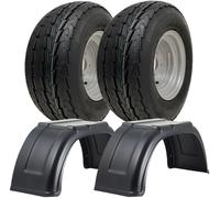 20.5x8.00-10 Ruote e parafanghi per rimorchio 4" PCD P815 omologati per la circo