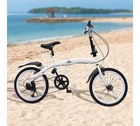 20 "6 Velocità Pieghevole Bicicletta l Sedile E Manubrio Regolabile l Per Adulti Lega Leggera Pieghevole City Bike Bicicletta