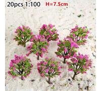 20/70pcs Modellino Plastica Artificiale Miniatura Kid Toy Albero Paesaggio