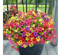 20/8/4/1 Pezzi Fiori Artificiali per Esterni, Decorazioni per Matrimoni, Fiori Artificiali per Esterni Resistenti ai Raggi UV, Piante di Fiori Artificiali Realistiche per Esterni, Fiori Finti per Vasi