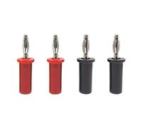 20/80/200 pezzi 4mm cavo altoparlante cassa armonica a forma di lanterna connettore a banana placcato in nichel(80 Red)