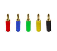 20/80/200 pz 2.5mm Spine A Banana Cavo 'altoparlante Musicale Filo Spille Banana Rame Puro Placcato Oro connettori(20 Red)