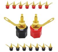20/80/200 pz 4mm Placcato Oro Amplificatore Altoparlante Binding Post Banana Altoparlante Terminale Binding Post for il Connettore(20 Black)
