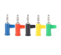 20/80/200PCS Connettore a vite a banana impilabile in rame puro da 4 mm senza penna multimetro audio for saldatura(10 Red 10 Black)