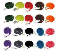 20 accessori per vermi intrecciati, bruchi intrecciati invisibili, accessori in peluche intrecciati su corda per la festa del martedì grasso, la festa del carnevale, i bambini e i gatti (10 colori)