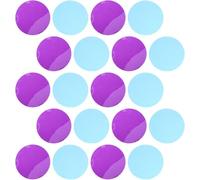 20 adesivi convertitori di luce calda per faretti, filtri autoadesivi per illuminazione ambientale da 74 mm con sfumature blu oceano e viola, fogli in gel morbidi per camera da letto e illuminazione