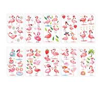 20 Adesivi Per Tatuaggi Flamingo, Adesivi Per Tatuaggi Di Simulazione, Adesivi Per Decorazione Del Corpo Del Partito, Adesivi Dipinti Estivi, Adesivi Di Moda.