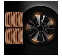 20 Adesivi Riflettenti Cerchi Auto per Citroen Berlingo Multispace 2008-2026, Avviso di Sicurezza Notturno, Adesivi Decorativi per Ruote, Accessori Esterni per Auto,E/Orange