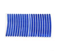 20 adesivi riflettenti per ruote ad alta visibilità di sicurezza, perfetti per rimorchi, resistenti all'acqua, per cerchioni Insta, adesivi a strisce pensati per (blu sku)
