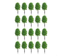 20 alberi assortiti per layout ferroviari, diorama, terreno di guerra e paesaggi in miniatura, scala 1:100, scenario in plastica per hobby (H=9 cm)
