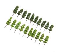 20 Alberi Modello 1:200 Verde Scenari 20 Alberi Modello 1:200 | 20 misti, scala 1:200, realistico, per trenini e diorami, per decorazione vivace