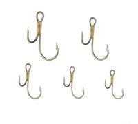 20 ami da pesca doppi per luccioperca e altri predatori d'acqua dolce, in acciaio ad alto tenore di carbonio, configurazione spinata e stabilità degli occhi (2#)