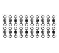 20 anelli rotanti in acciaio inox con cuscinetti a sfera per pesca, leggeri e resistenti, perfetti per acqua dolce e salata (1#)