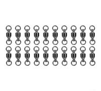 20 anelli rotanti in acciaio inox con cuscinetti a sfera per pesca, leggeri e resistenti, perfetti per acqua dolce e salata (0#)