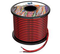 20 awg Silicone Electrical Wire 2 Conductor Parallel Wire line 200ft [Black 100ft Red 100ft] 20 Gauge Soft and Flexible Hook Up Oxygen Free Stranded Tinned Copper Wire