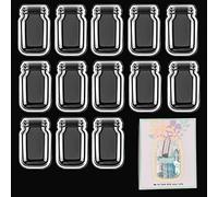 20 barattoli dimensionali per bottiglie di diametro per carte di carta, in plastica trasparente per agitatori gonfi Shaker Shaker per finestre, carta per realizzare biglietti, progetti artistici