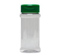 20 Barattoli Spezie Pet 100 ML Protezione UV Incl. Verde Coperchio Spargisale