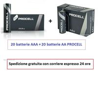 Duracell Batterie Alcaline PROCELL Stilo AA 1,5V LR06 - Conf. 10 pezzi