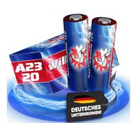 20 batterie alcaline A23 12 V Wilhelm MN21 V23GA 23A L1028 12 Volt 55 mAh