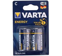 20 BATTERIE MEZZE TORCE C ALKALINE VARTA 1/2 TORCE LR14 MN1400 1.5V 10 Blister
