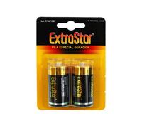 50 BATTERIE PILE EXTRASTAR MEZZA TORCIA R14P/2B 1,5V LUNGA DURATA BATTERIA PILA