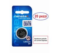 20 BATTERIE PILE RENATA CR2477 LITIO 3V ORIGINALI SWISS MADE