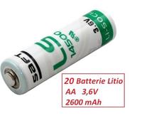 20 Batterie Stilo AA LS14500 SAFT 3,6V 2600 mAh Sensori allarme antifurto