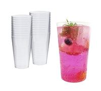 20 bicchieri da 500 ml, in plastica trasparente, resistenti e riutilizzabili, Made in Germany