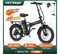 20 bici elettrica grande bici elettrica HITWAY bici elettriche elettriche 36V 12 ahum batteria al litio rimovibile, motore fuori W GREEN