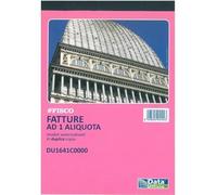 20 BLOCCHI DATA UFFICIO BLOCCO FATTURE A5 AD 1 ALIQUOTA DUPLICE COPIA - DU1641C0000