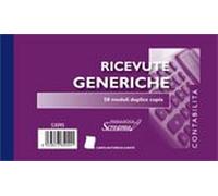 20 BLOCCHI RICEVUTE GENERICHE DUPLICE COPIA CARTA CHIMICA