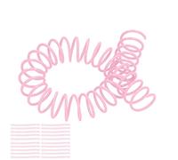 20 bobine di rilegatura a spirale in plastica, 19 mm, diametro interno 3/4", 30 fori, spirali per quaderni A4 e A5 (rosa)