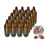20 Bottiglie birra 660 ml per Passata di Pomodoro e Conserve + 100 Tappi Corona