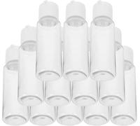 20 bottiglie da viaggio in plastica con coperchio ribaltabile, piccole per lozioni, campioni, contenitori cosmetici riutilizzabili per la cura della pelle, uso da viaggio, durata