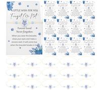 20 braccialetti con scritta "Forget Me Not", per donne, ragazze, amici, sorelle, regolabili, con biglietto per lutto, ricordo, non ti scordar di me, gioielli regalo per compleanno, San Valentino