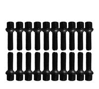 20 bulloni per ruote, colore nero, M14 x 1,5, 50 mm