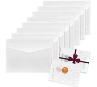 20 Buste di Carta Traslucida Vellum,Buste per Lettere,Buste Traslucide in Pergamena,Cartella Di File Plastica Busta,per Inviti,Collezionare Biglietti Della Lotteria,Monete,Matrimoni (22,5 x 15,5 cm)