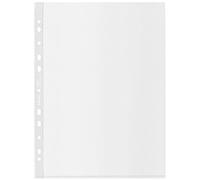 20 Buste trasparenti perforate Esselte Office A4+ PP 70 micron goffrato | Buste fori universali; anti-copia; A4; Protettive e resistenti; Striscia rinforzata