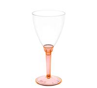 20 Calici da acqua in plastica usa e getta con gambo alto arancio fluo