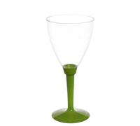 20 Flutes calici di plastica monouso con gambo alto verde scuro