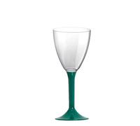 20 Calici da acqua riutilizzabili in plastica gambi verdi 180ml