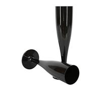 20 calici monouso in plastica biodegradabile per champagne, prosecco, 175 ml, colore: nero
