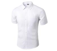 20) Camicia a maniche corte stile coreano business casual antirughe per uomo