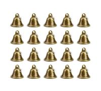 20 campane in bronzo vintage, 3,8 x 3,8 cm, campane in ottone, campane in rame, decorazioni natalizie per albero di Natale, fai da te, forniture per feste di Natale (bronzate)